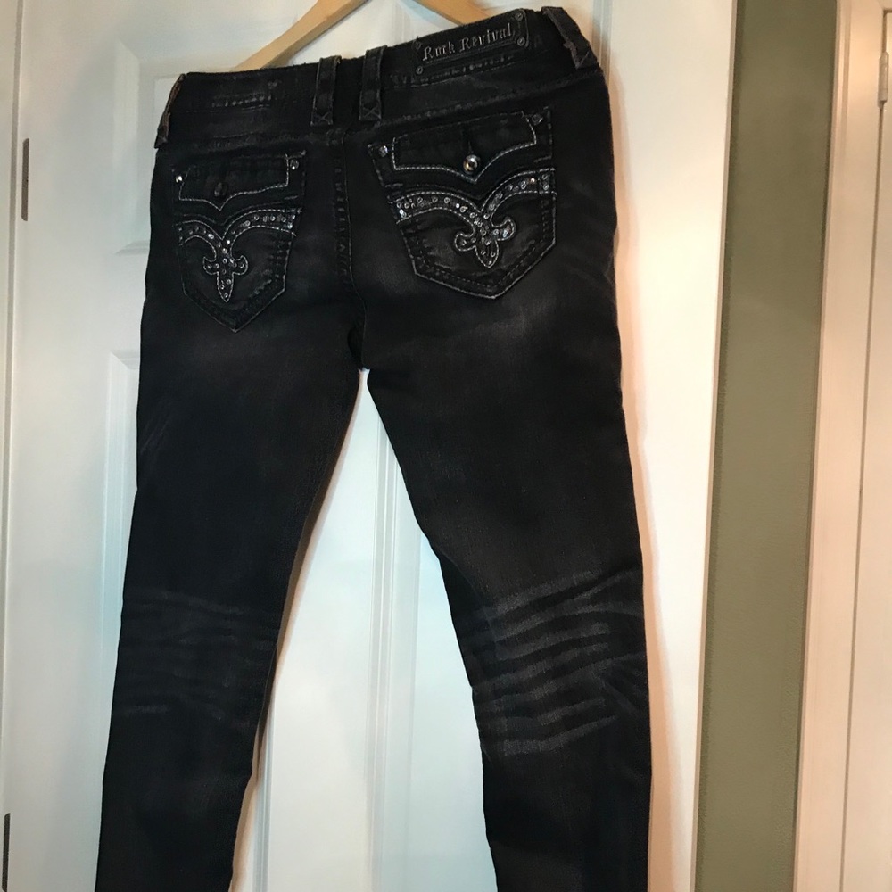 Rock Revival size 29 skinny jeans. Black